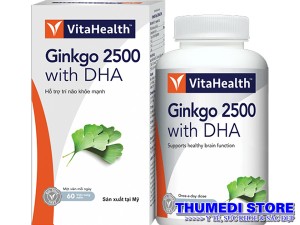 Ginkgo 2500 with DHA – Hỗ trợ trí não khỏe mạnh, tăng cường tuần hoàn não